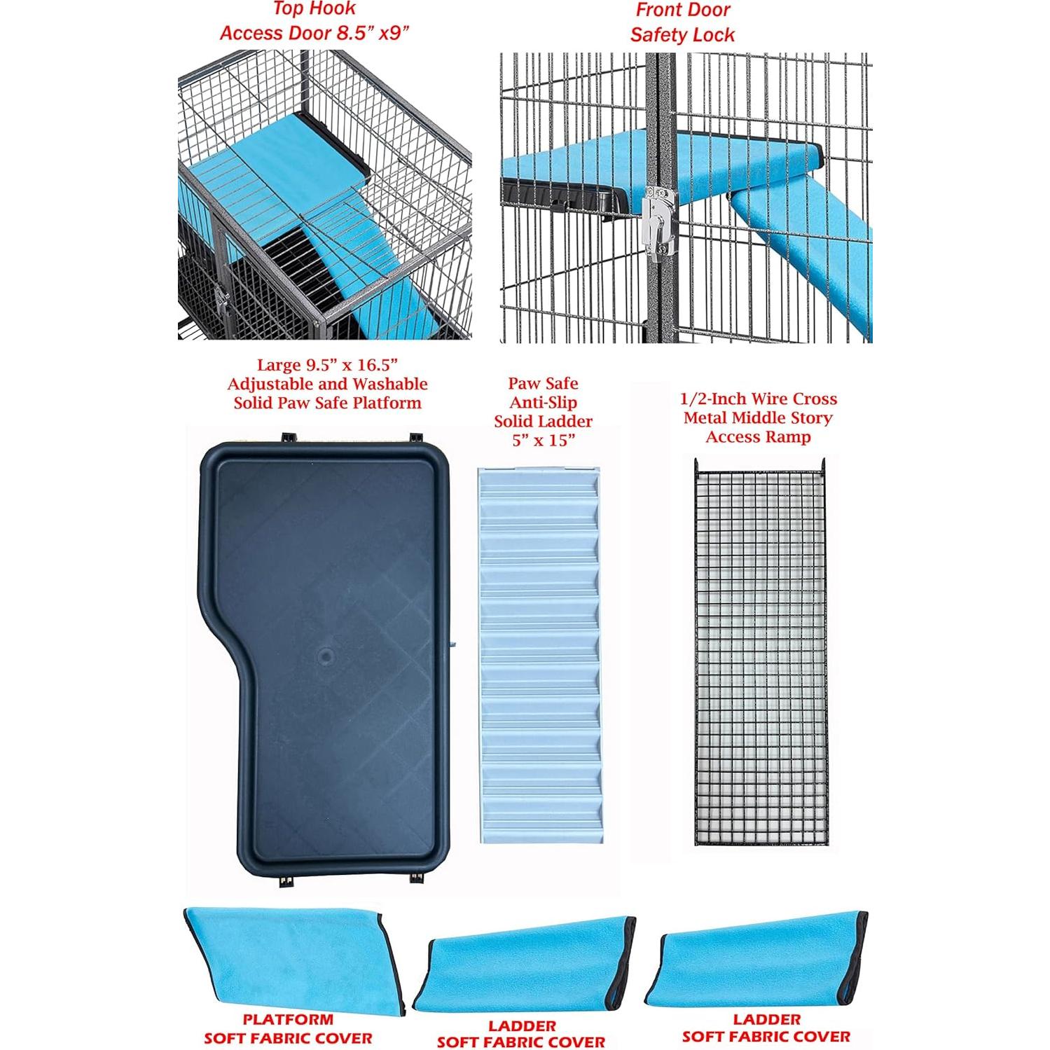 Jaula Grande para Pequeños Animales Mcage 61x44.5x136 cm