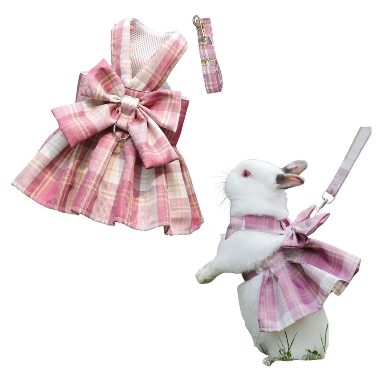 Arnés y correa para conejos Barn Eleven - Chaleco rosa X-Pequeño