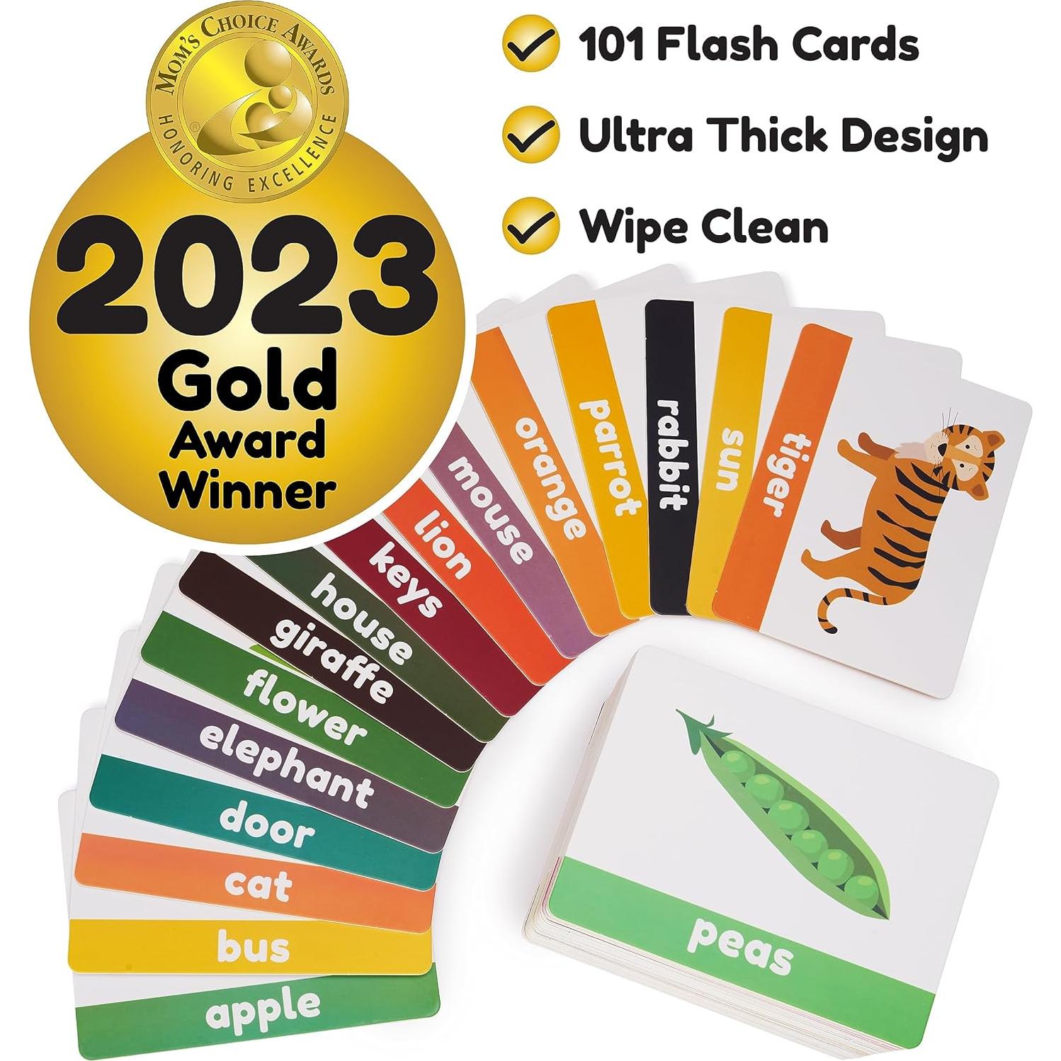 Tarjetas de Flash LearnWorx 101 para Niños 1-3 Años