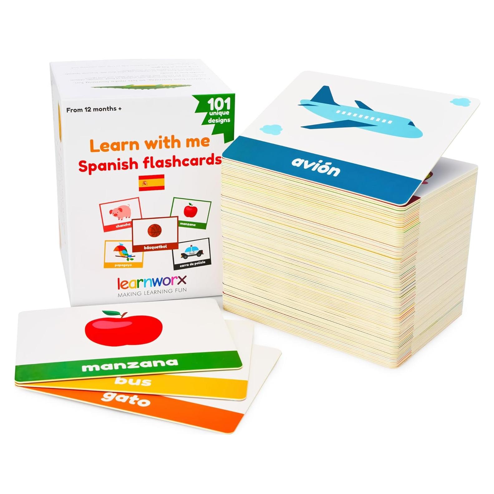Tarjetas Didácticas en Español Learnworx - 101 Piezas