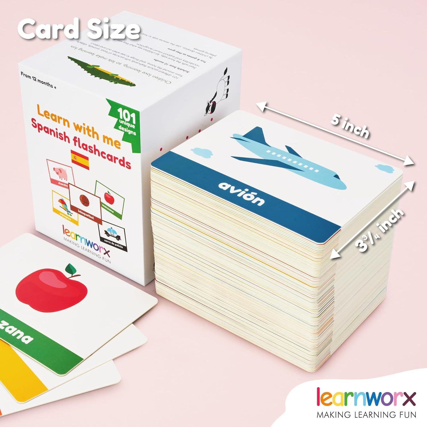 Tarjetas Didácticas en Español Learnworx - 101 Piezas