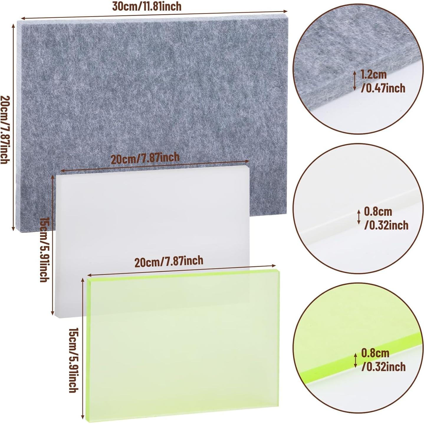 Juego de 3 Almohadillas de Perforación de Cuero Jmuiiu