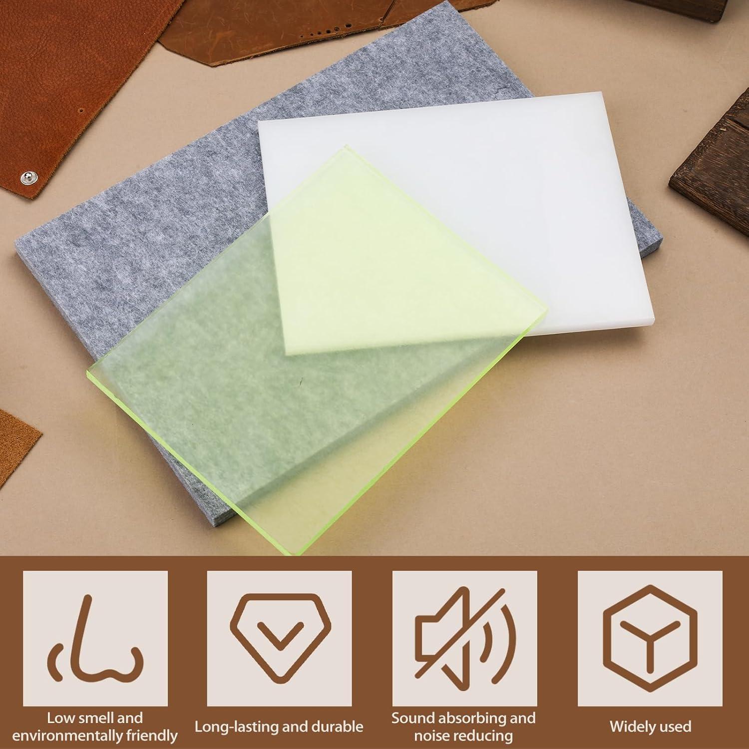 Juego de 3 Almohadillas de Perforación de Cuero Jmuiiu