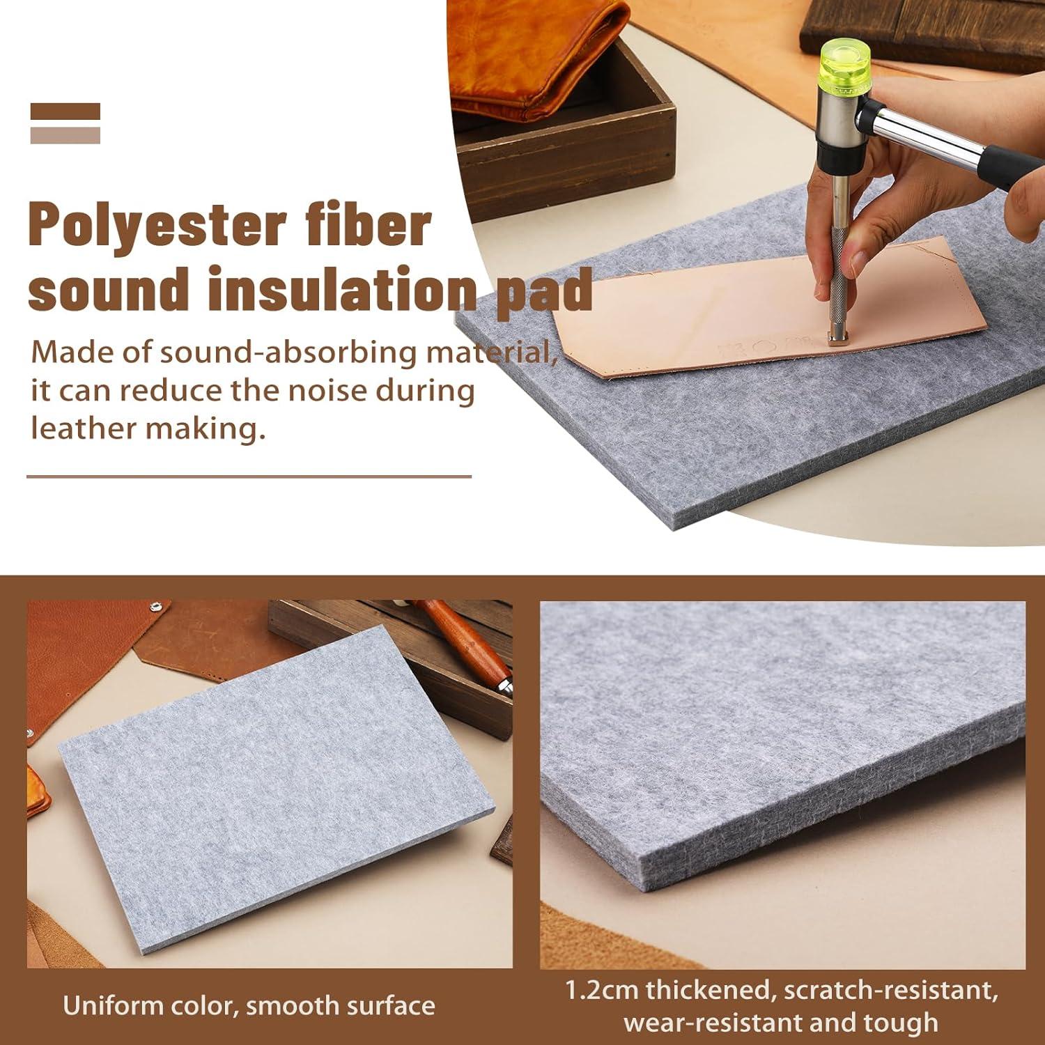 Juego de 3 Almohadillas de Perforación de Cuero Jmuiiu