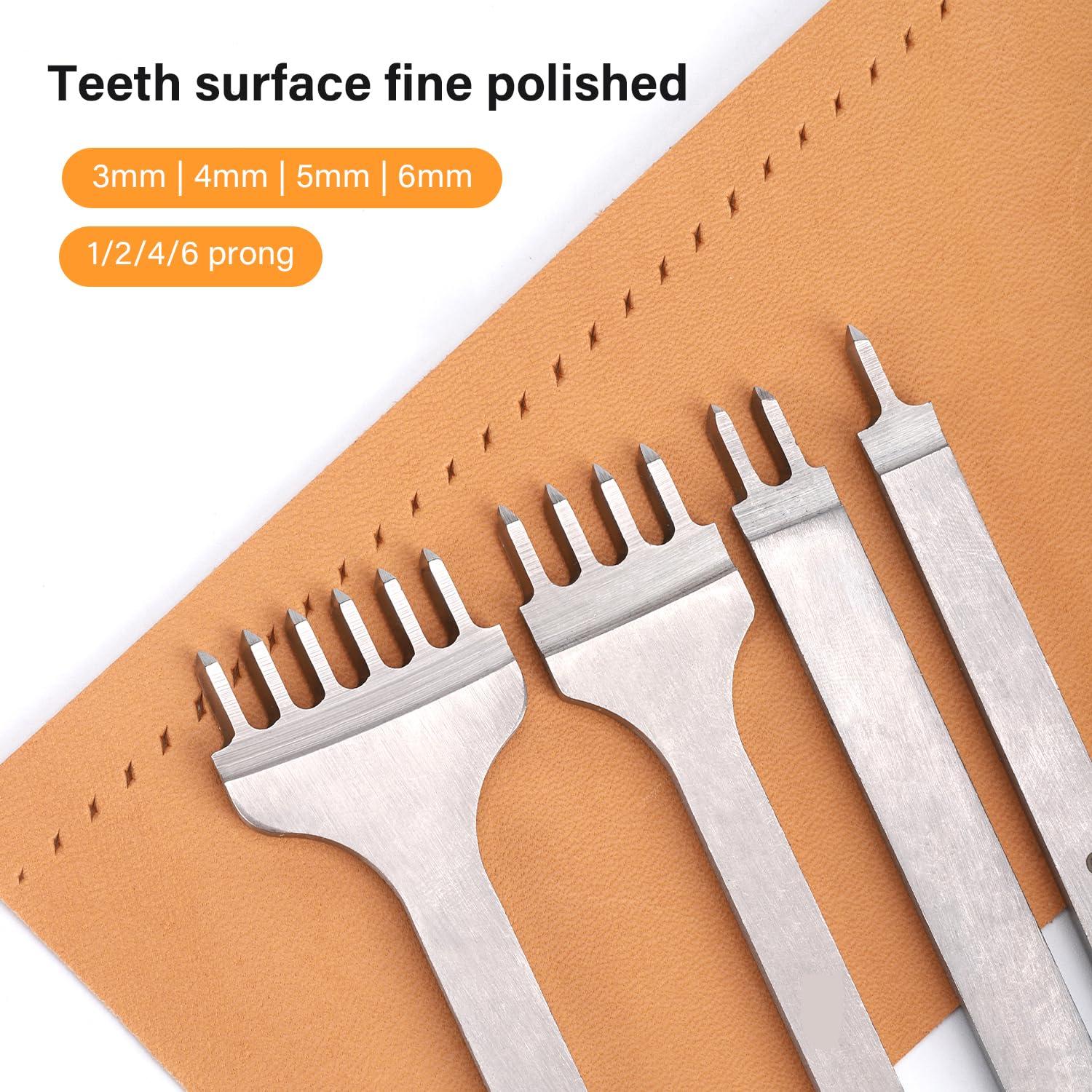 Cincel de perforación de cuero WUTA 2ª Gen 5mm Set 4 Piezas