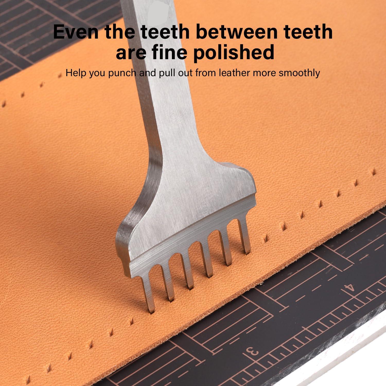 Cincel de perforación de cuero WUTA 2ª Gen 5mm Set 4 Piezas