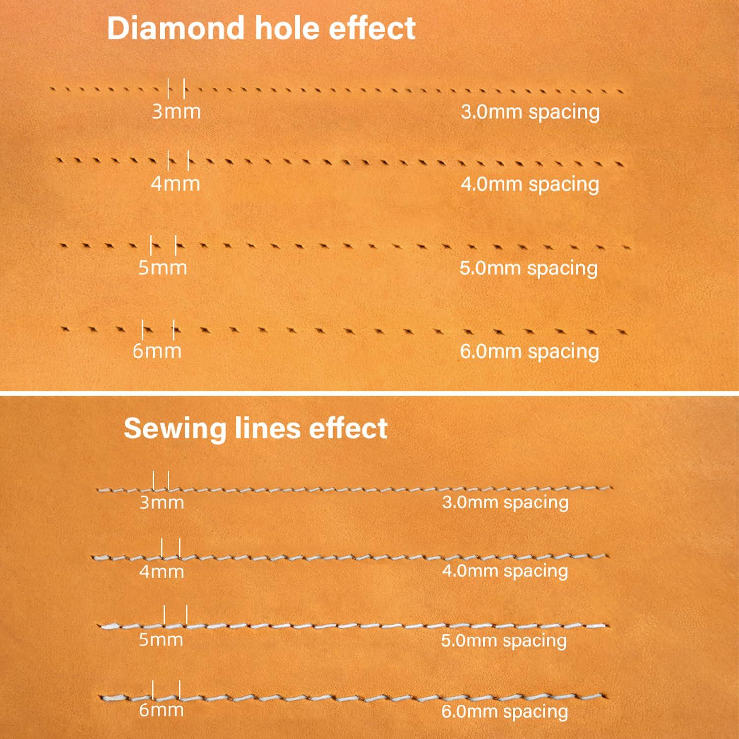 Cincel de perforación de cuero WUTA 2ª Gen 5mm Set 4 Piezas