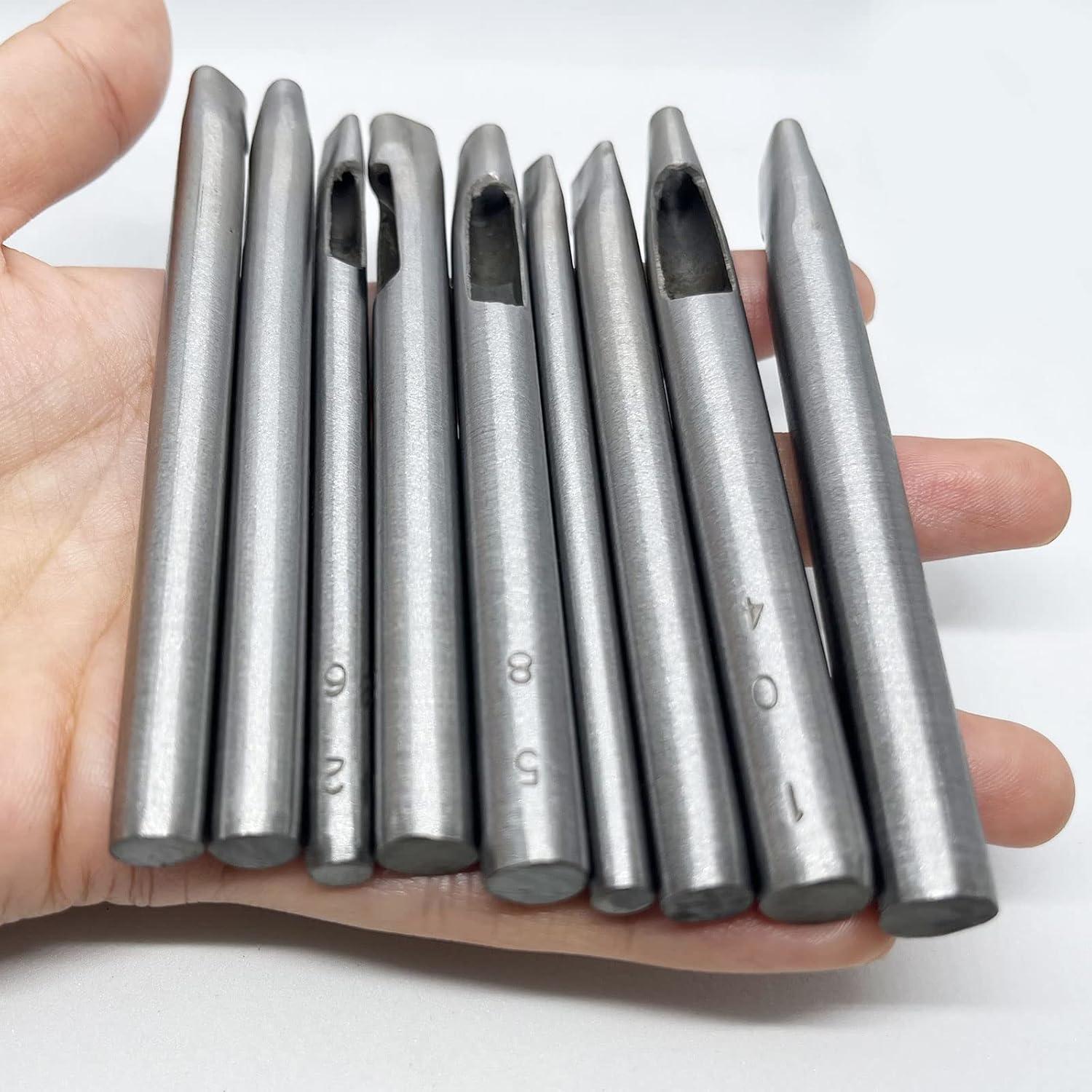 Juego de 9 Perforadoras Ovaladas Mivofun para Cuero 1.5-5mm