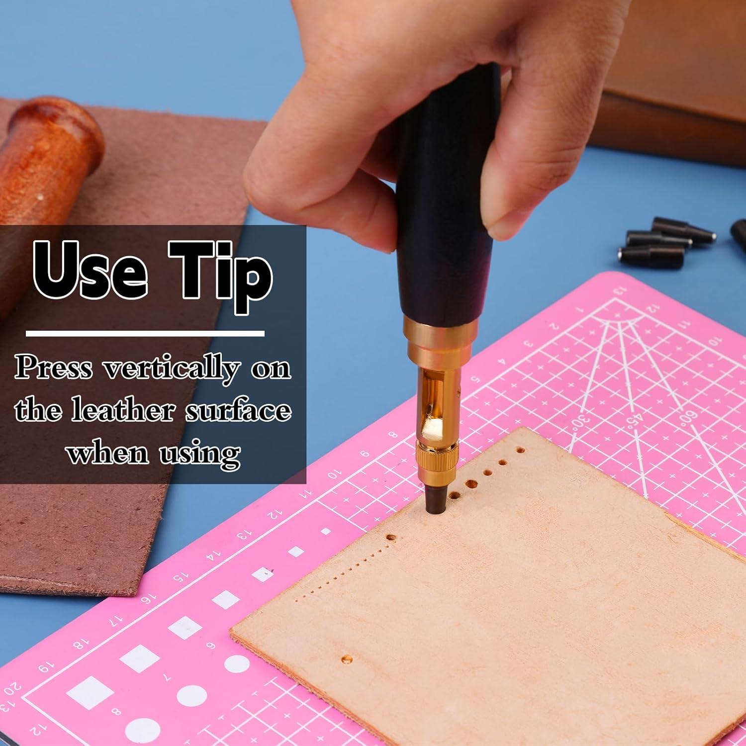 Perforador de Agujeros para Cuero Mnuizu 6 Tamaños Ajustables