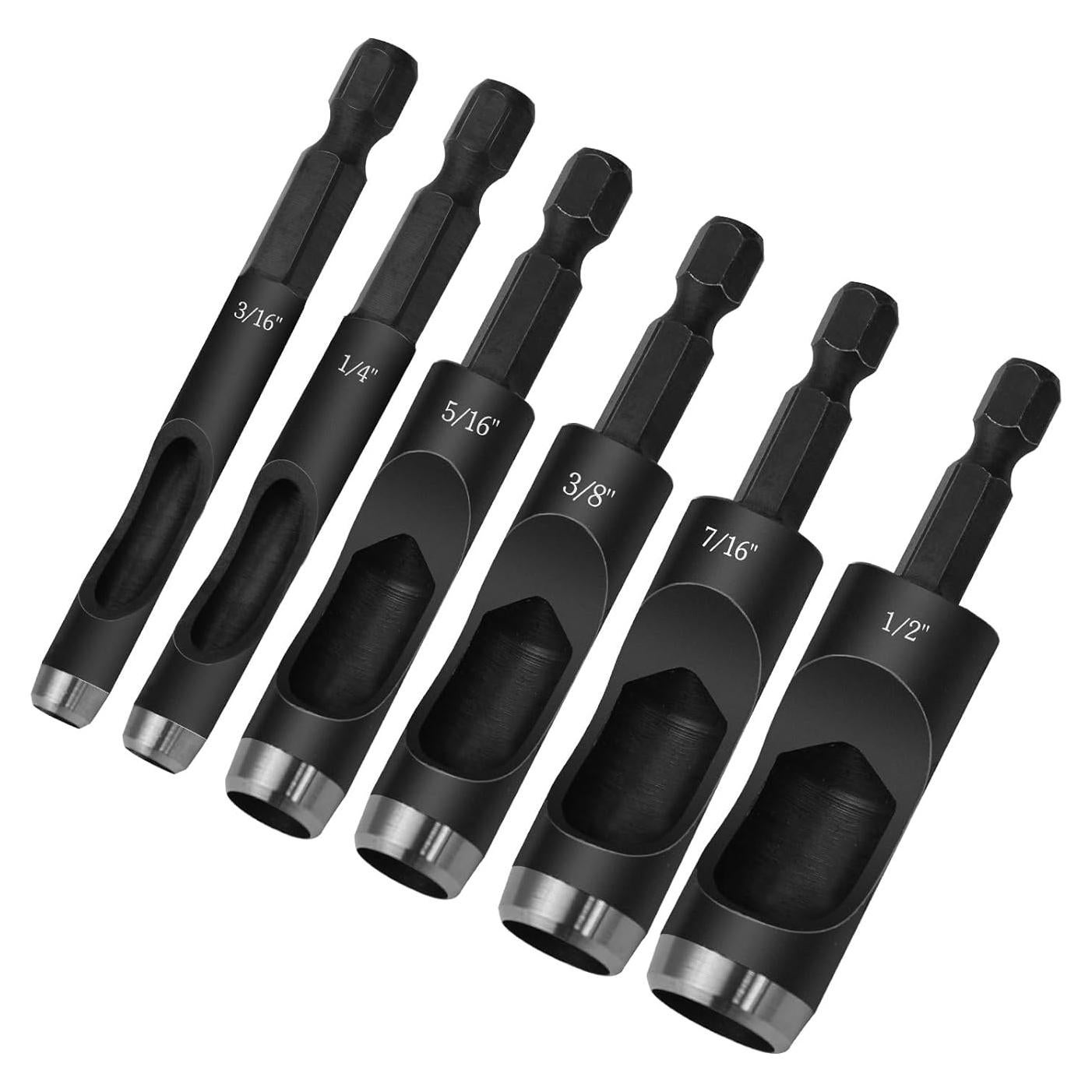 Juego de Perforadoras de Cuero TIBOO 6 Piezas 4.76-12.7 mm