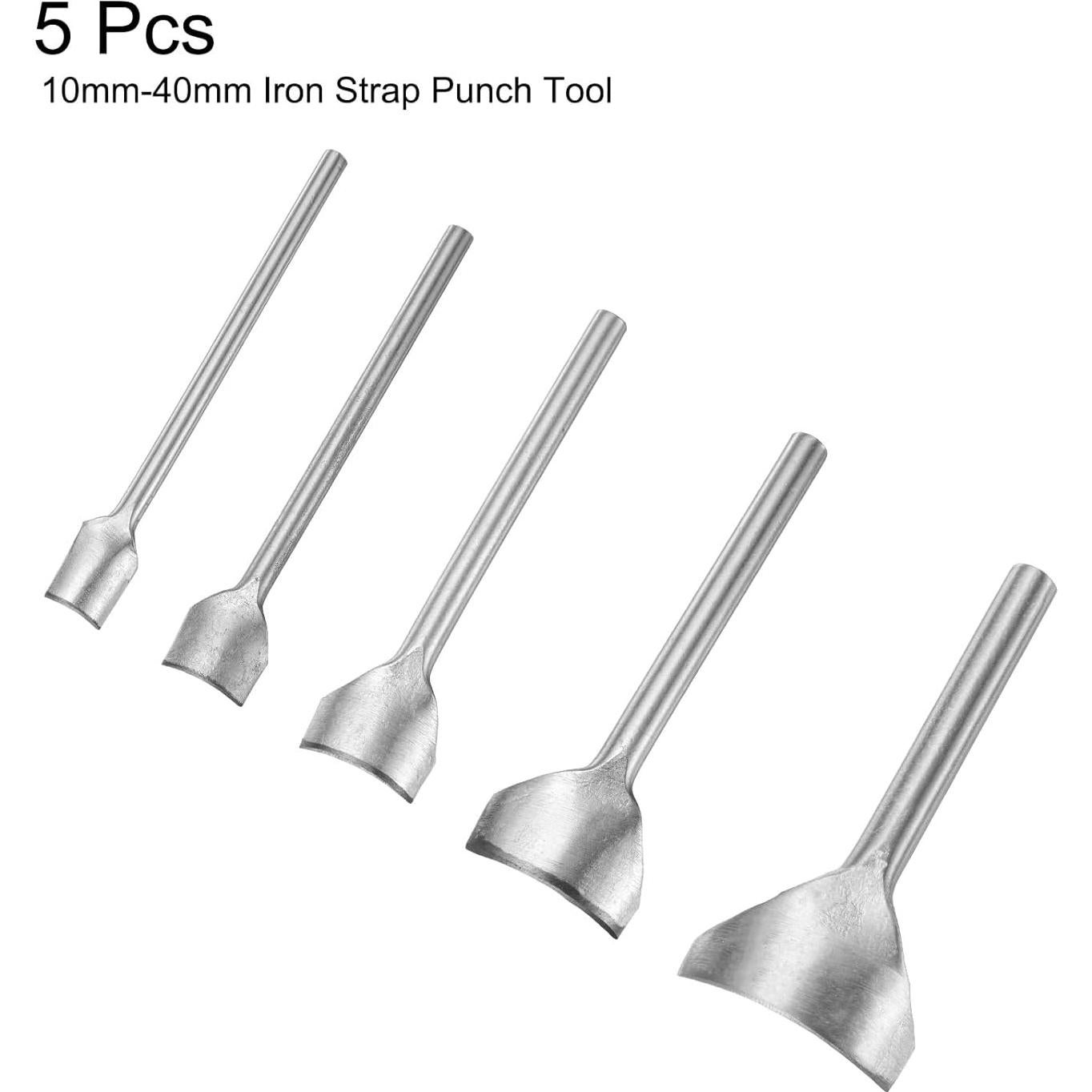 Juego de Punch de Cuero uxcell 5 Piezas 10-40mm Arco