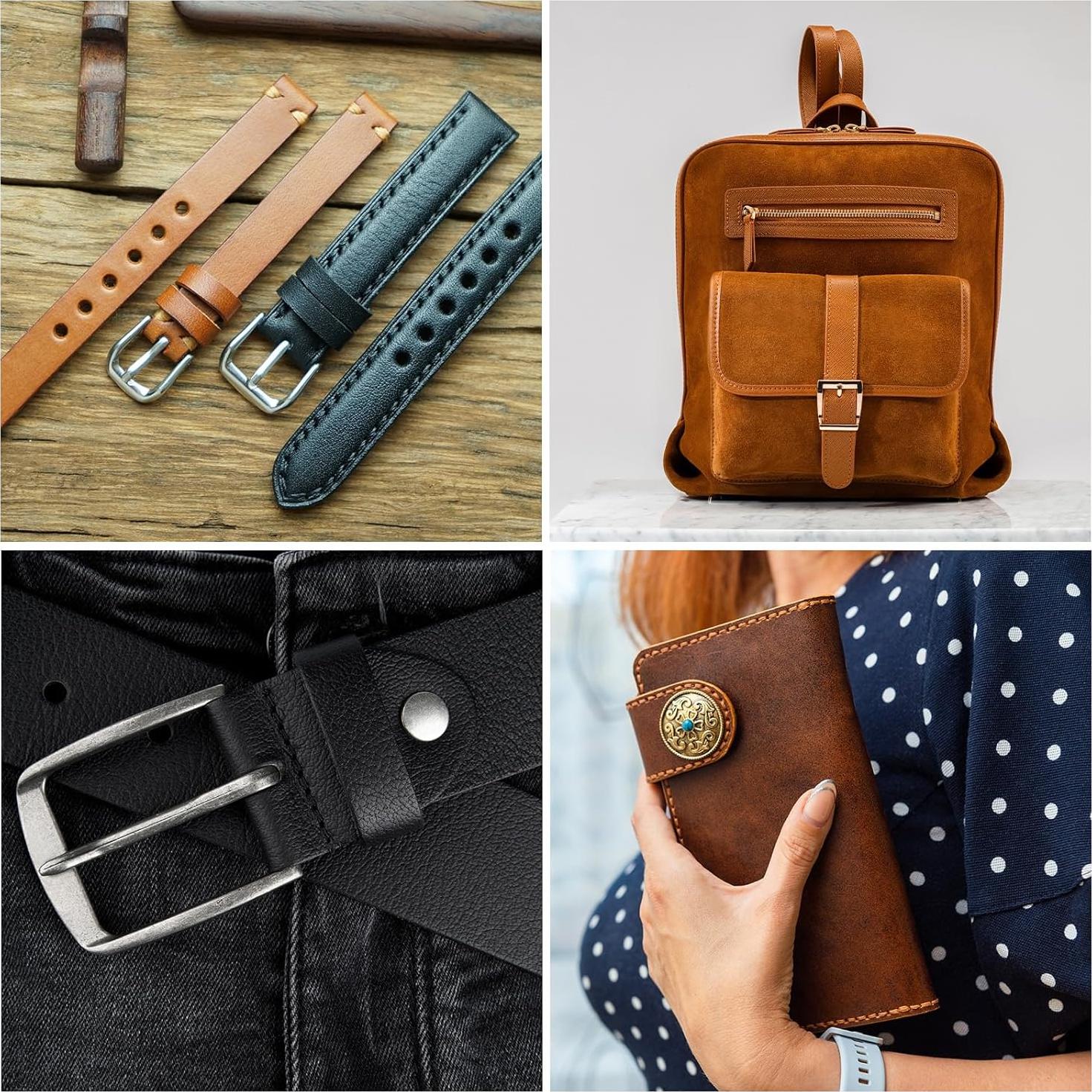 Juego de Punch de Cuero uxcell 5 Piezas 10-40mm Arco