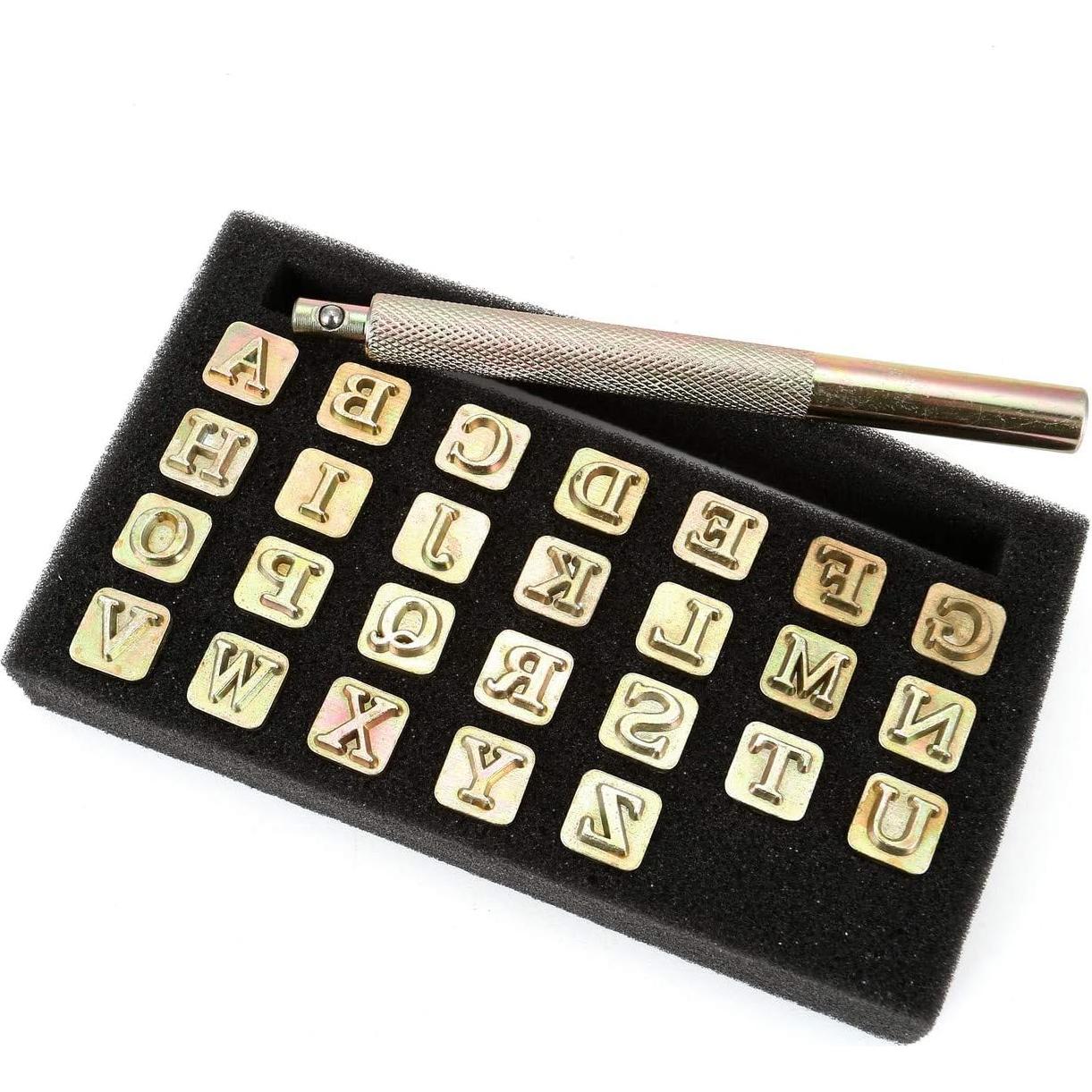 Juego de Herramientas de Estampado de Cuero Yoption 27 Piezas