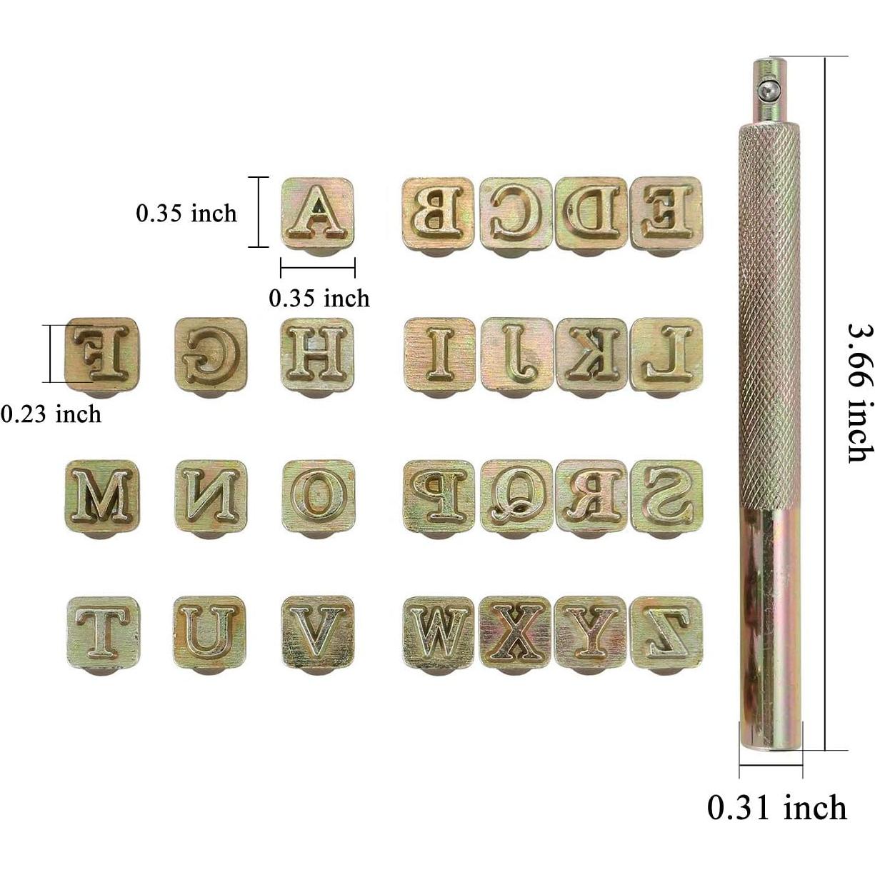 Juego de Herramientas de Estampado de Cuero Yoption 27 Piezas