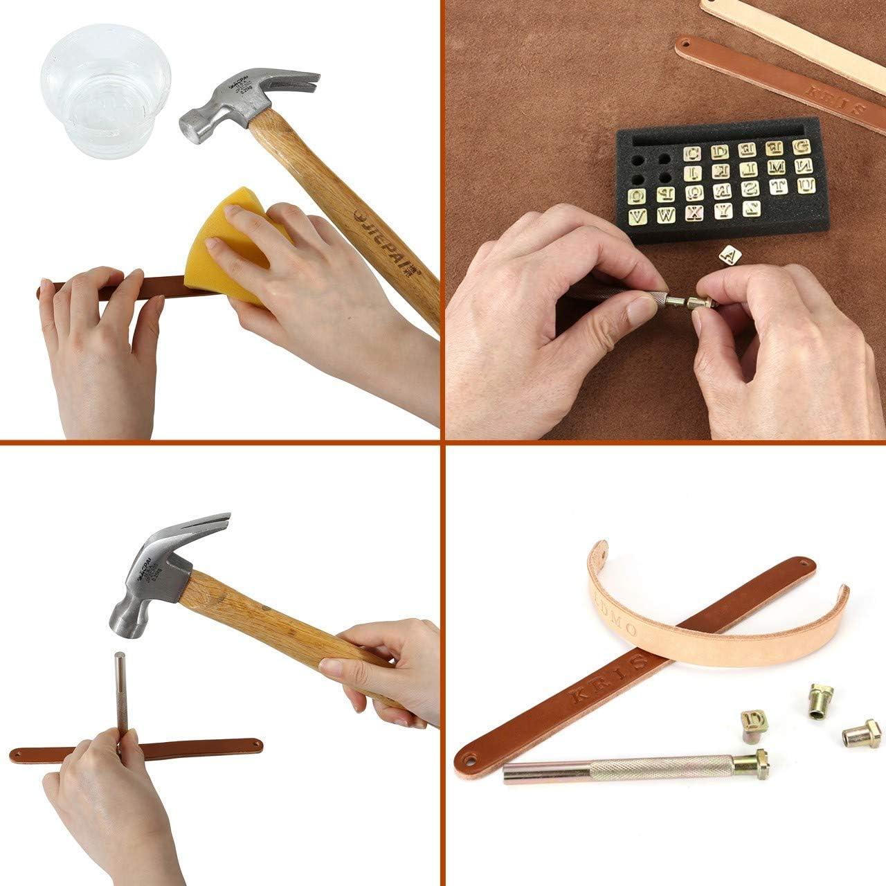 Juego de Herramientas de Estampado de Cuero Yoption 27 Piezas