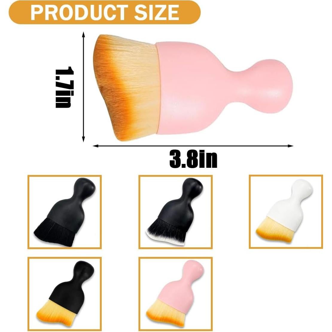 Cepillo de Detalle para Interior de Auto JOUCOURT 2PCS Rosa