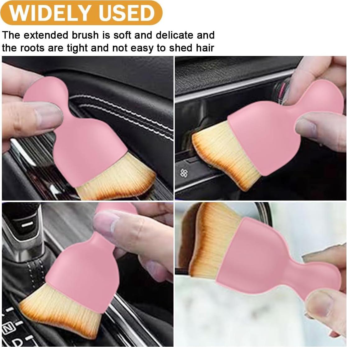 Cepillo de Detalle para Interior de Auto JOUCOURT 2PCS Rosa