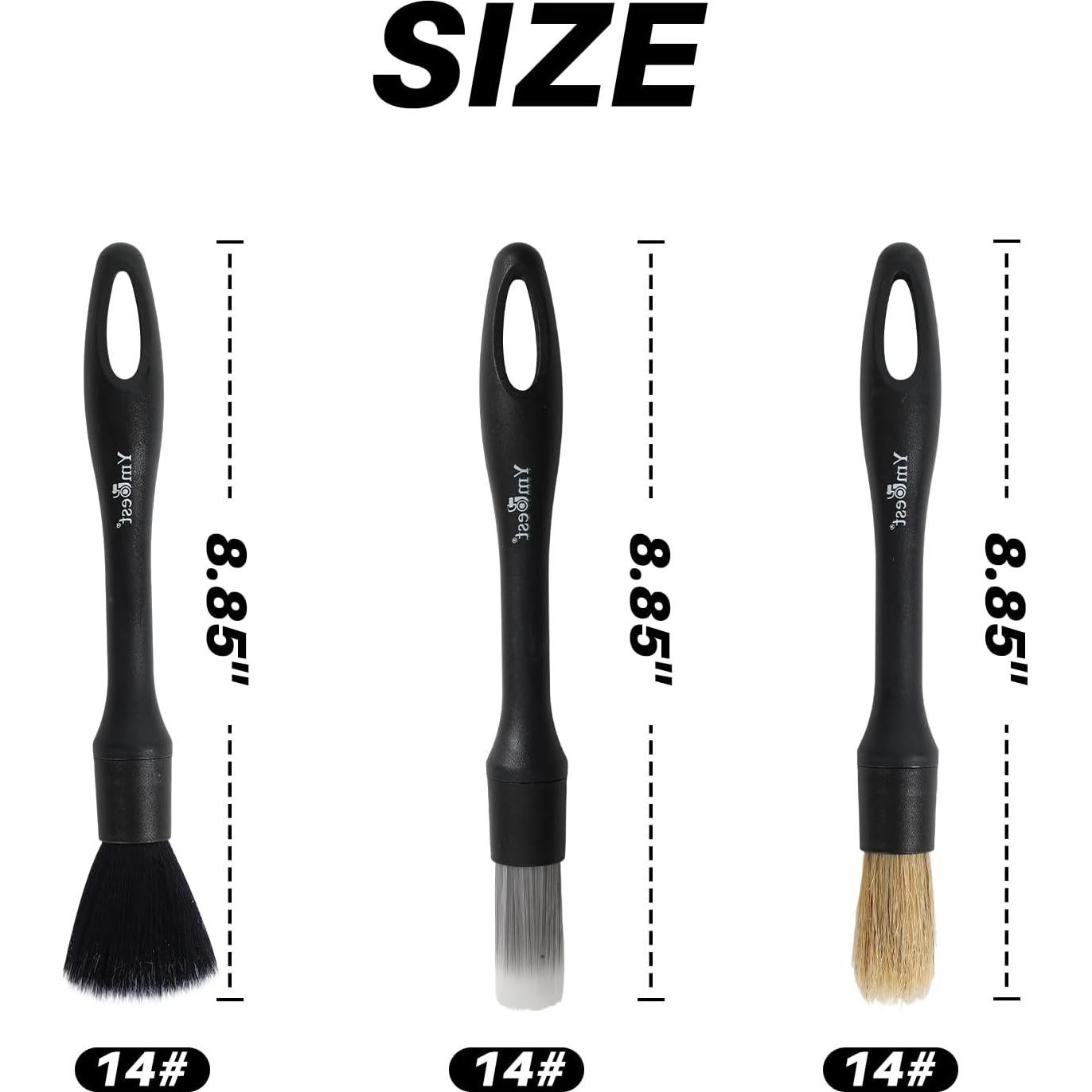 Juego de 3 Pinceles Detallado Automóviles YmBest - Cerdas Suaves