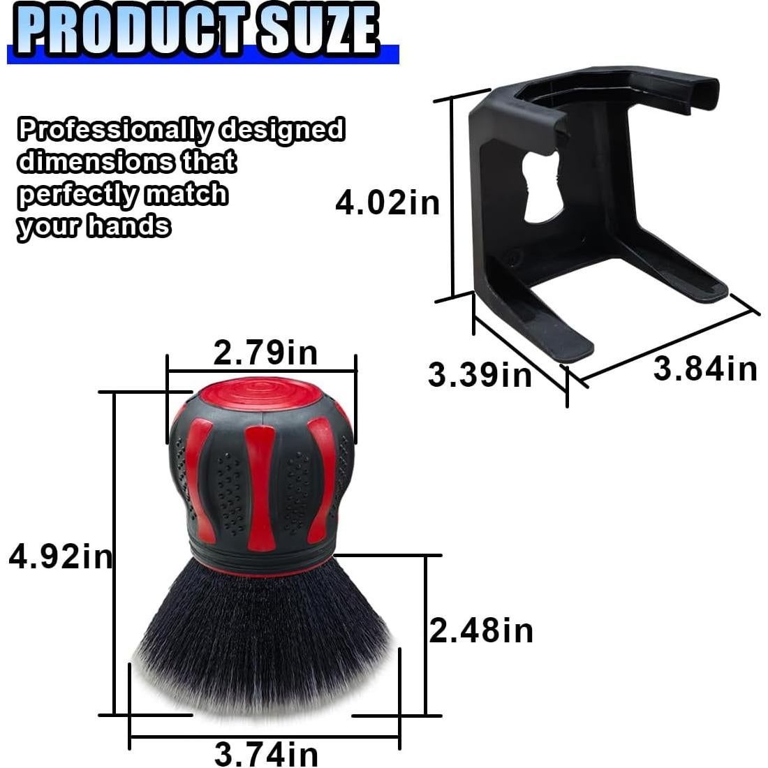 Cepillo de Detalle de Coche BDZMC Rojo con Soporte 12.5x9.5cm