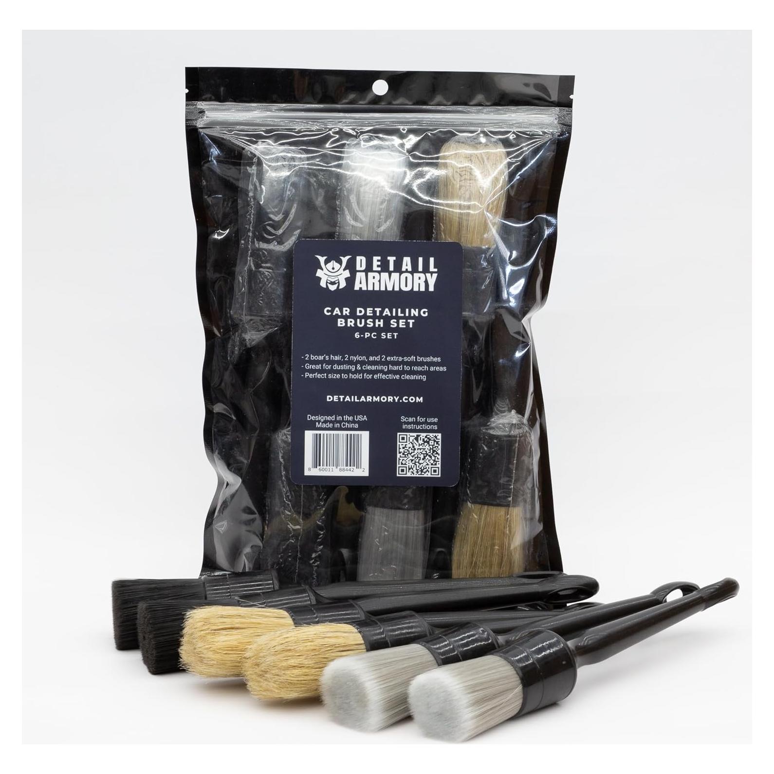 Juego de Cepillos para Detallar Autos Detail Armory 6 Piezas
