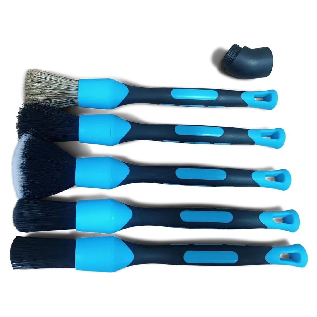 Juego de Cepillos de Detalle 55tech - 5 Piezas para Autos