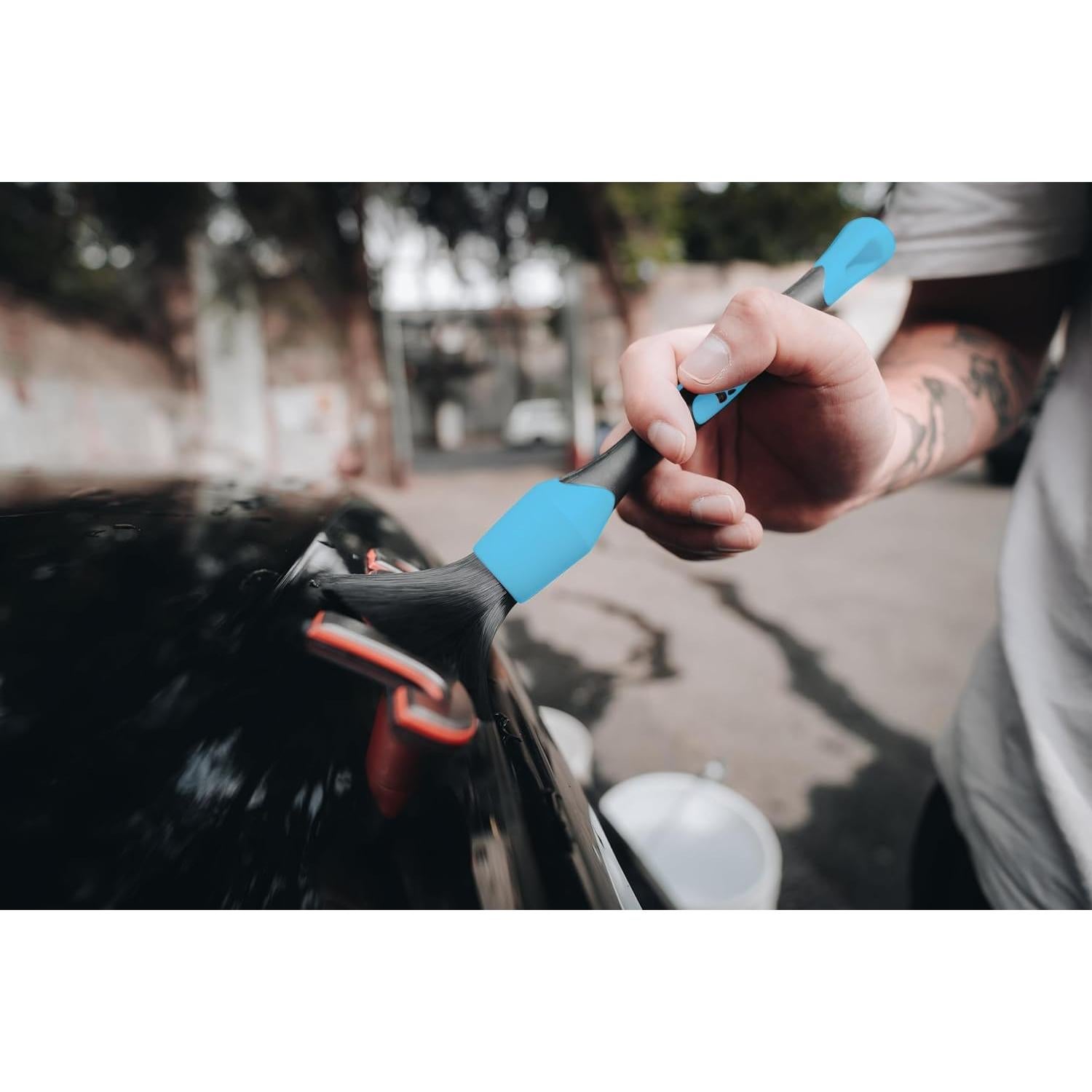 Juego de Cepillos de Detalle 55tech - 5 Piezas para Autos