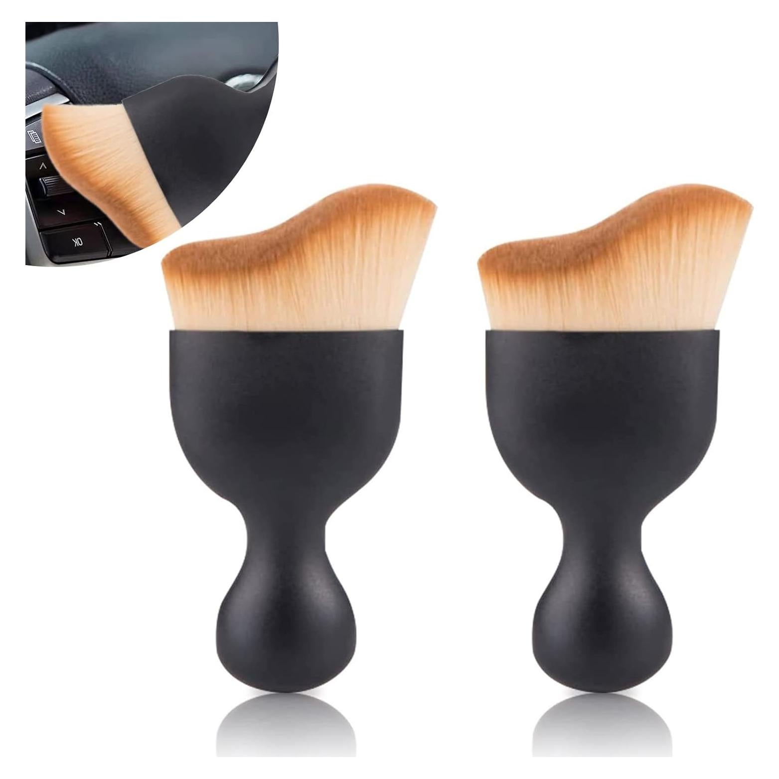 Cepillo de Polvo para Interior de Auto NGHEY 2 PCS Marrón