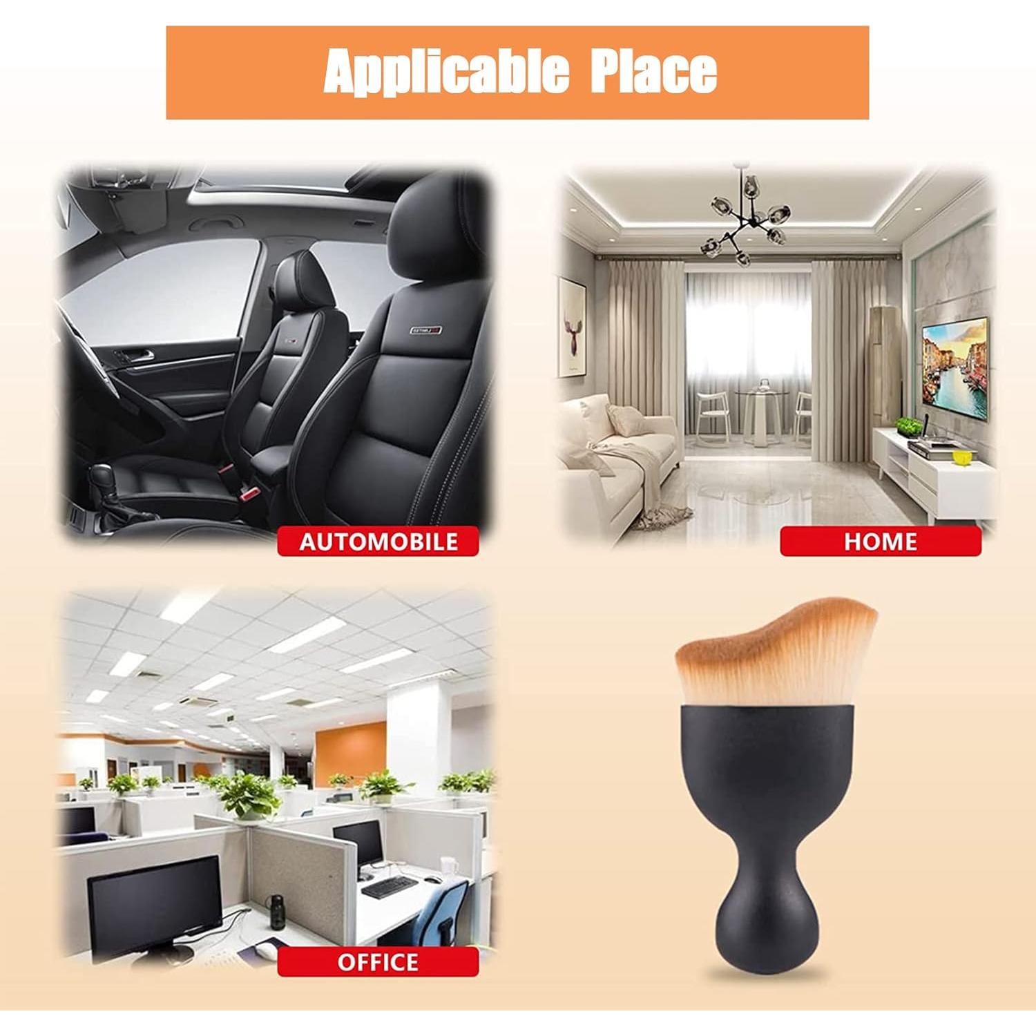 Cepillo de Polvo para Interior de Auto NGHEY 2 PCS Marrón