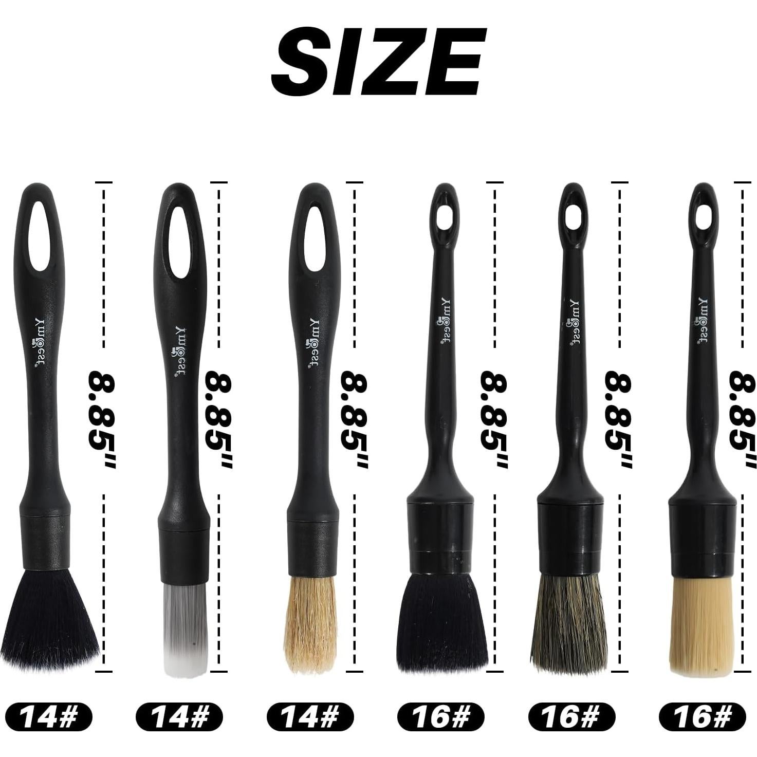 Kit de Cepillos de Detalle Interior YmBest - 6 Piezas con Bolsa