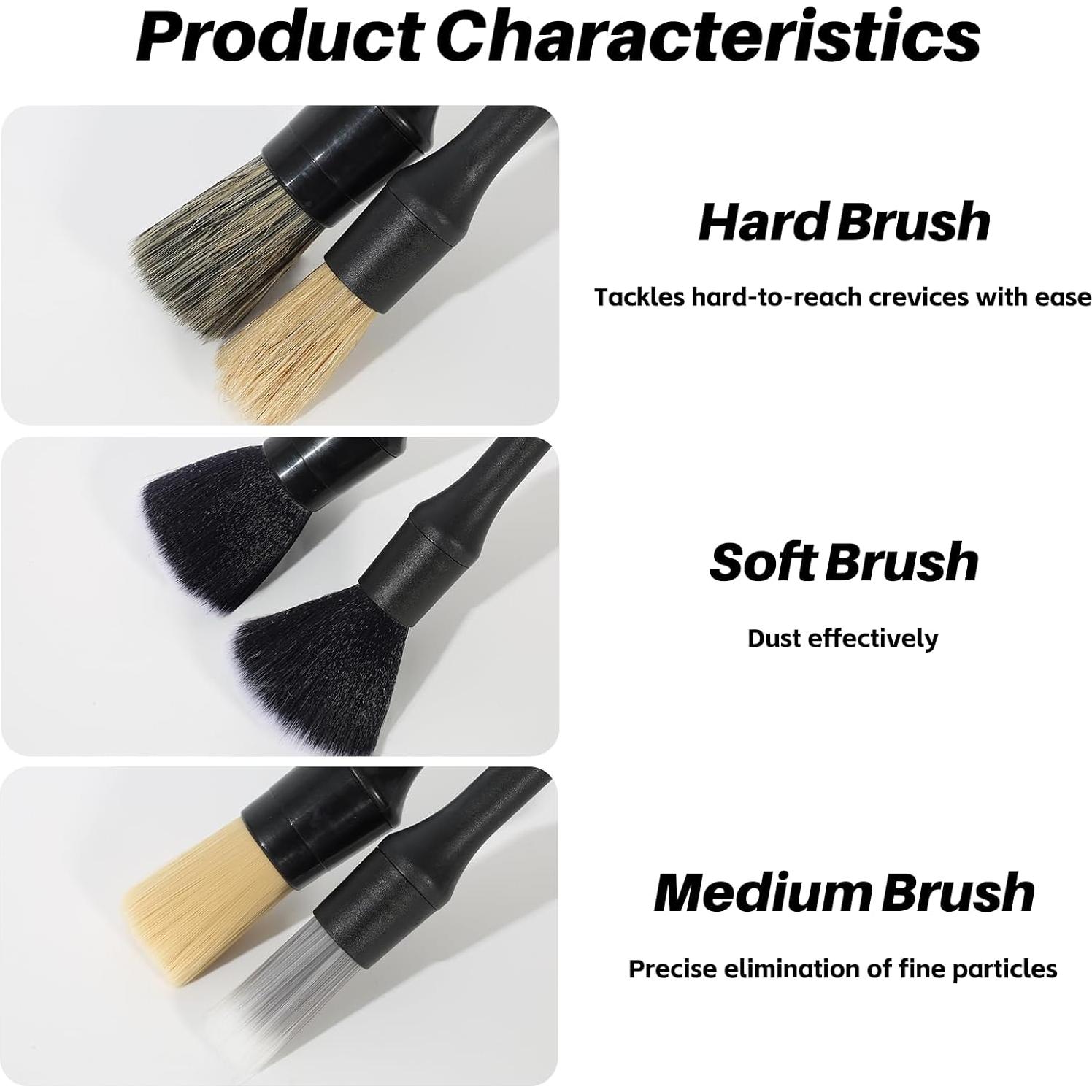 Kit de Cepillos de Detalle Interior YmBest - 6 Piezas con Bolsa