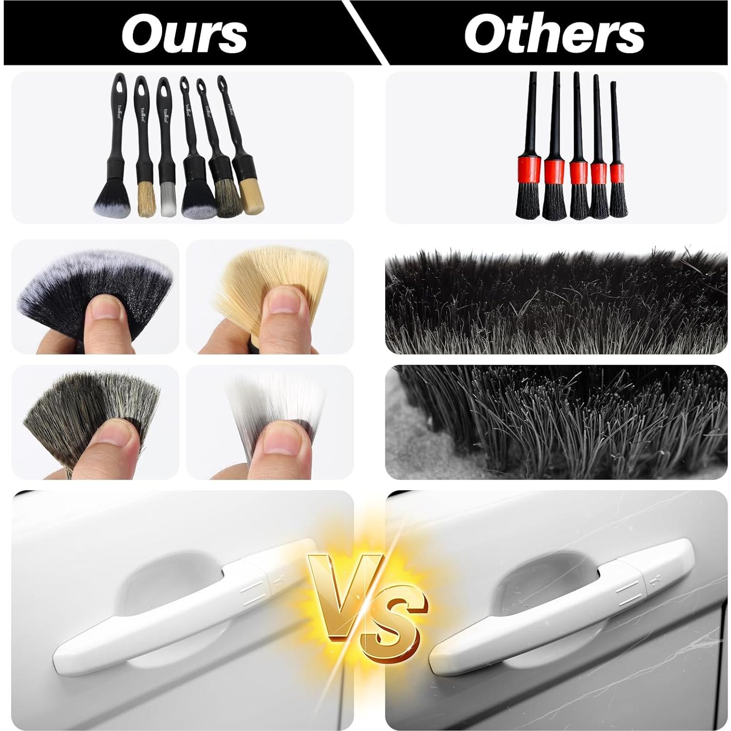 Kit de Cepillos de Detalle Interior YmBest - 6 Piezas con Bolsa