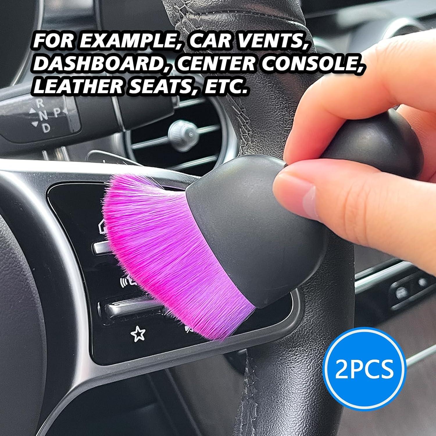 Cepillo de Detalle para Interior de Coche Beypovk 2 Piezas