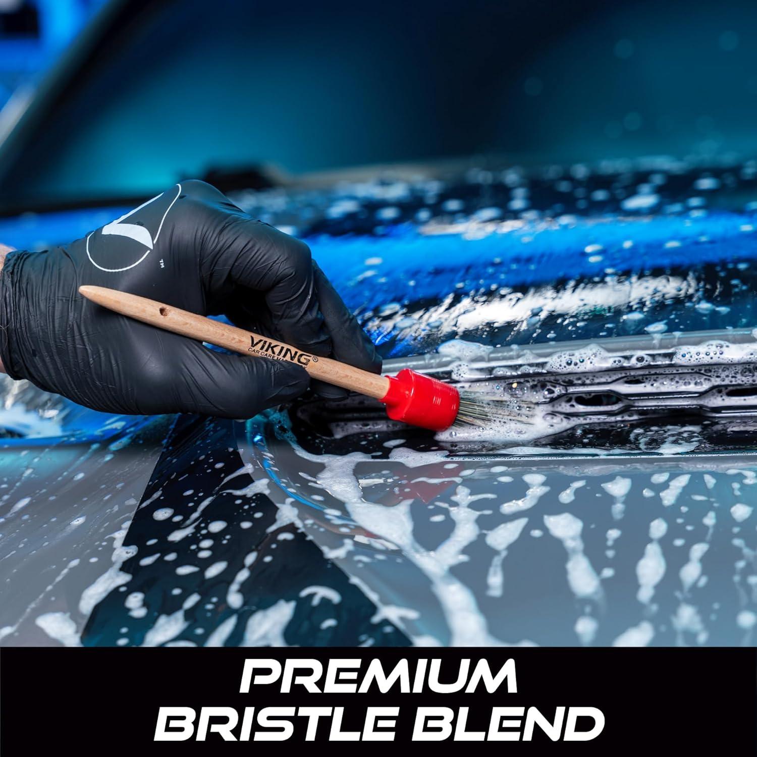 Juego de Cepillos de Detalle VIKING - 3 Tamaños para Autos