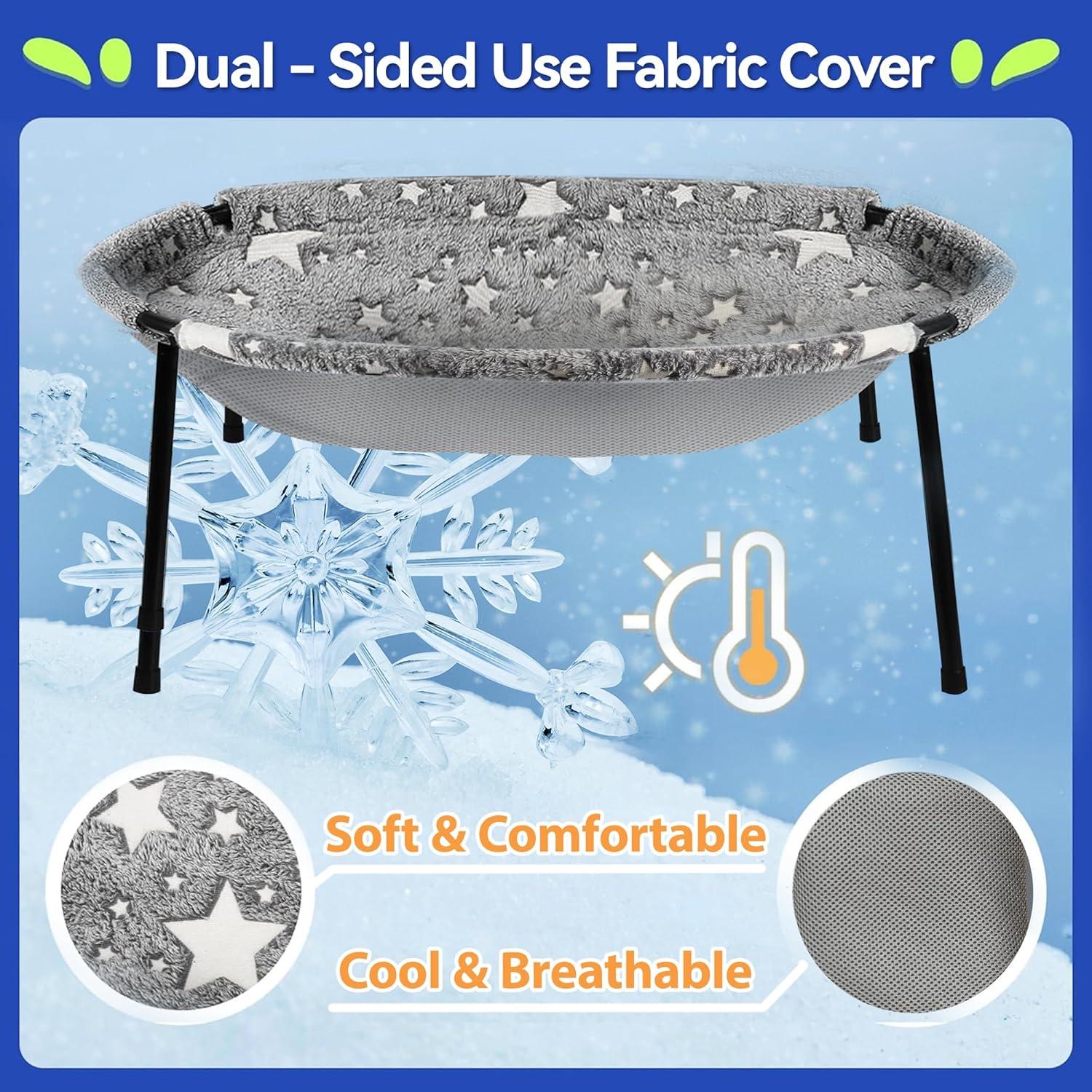 Cama Elevada para Gatos POMESEA, Hamaca Transpirable 30Kg