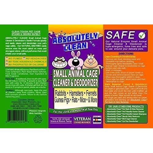 Limpiador Enzimático para Jaulas de Animales Pequeños 473ml - Absolutely Clean