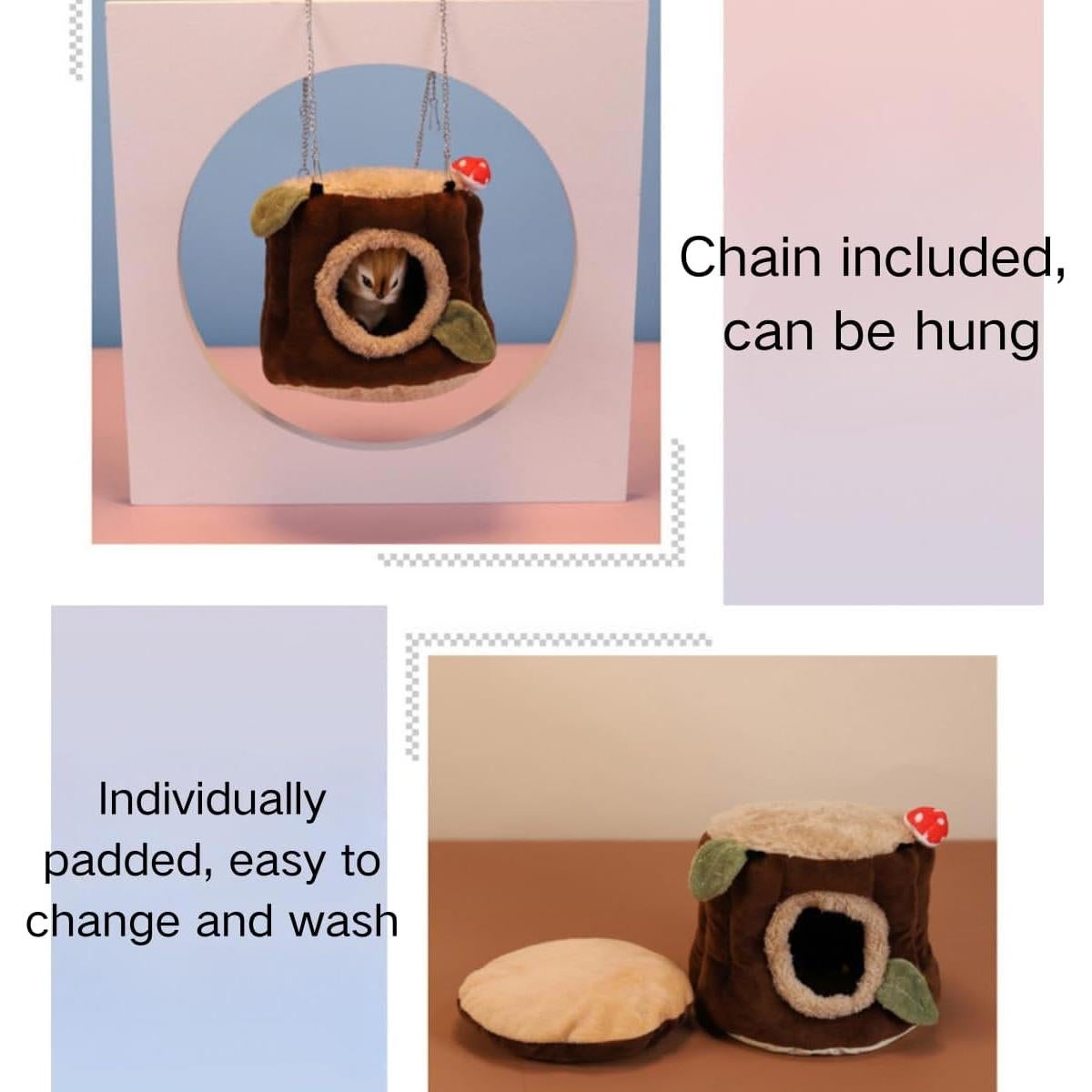 Nido de Pájaro Cálido Copfeu, Casa Tocón para Mascotas Pequeñas