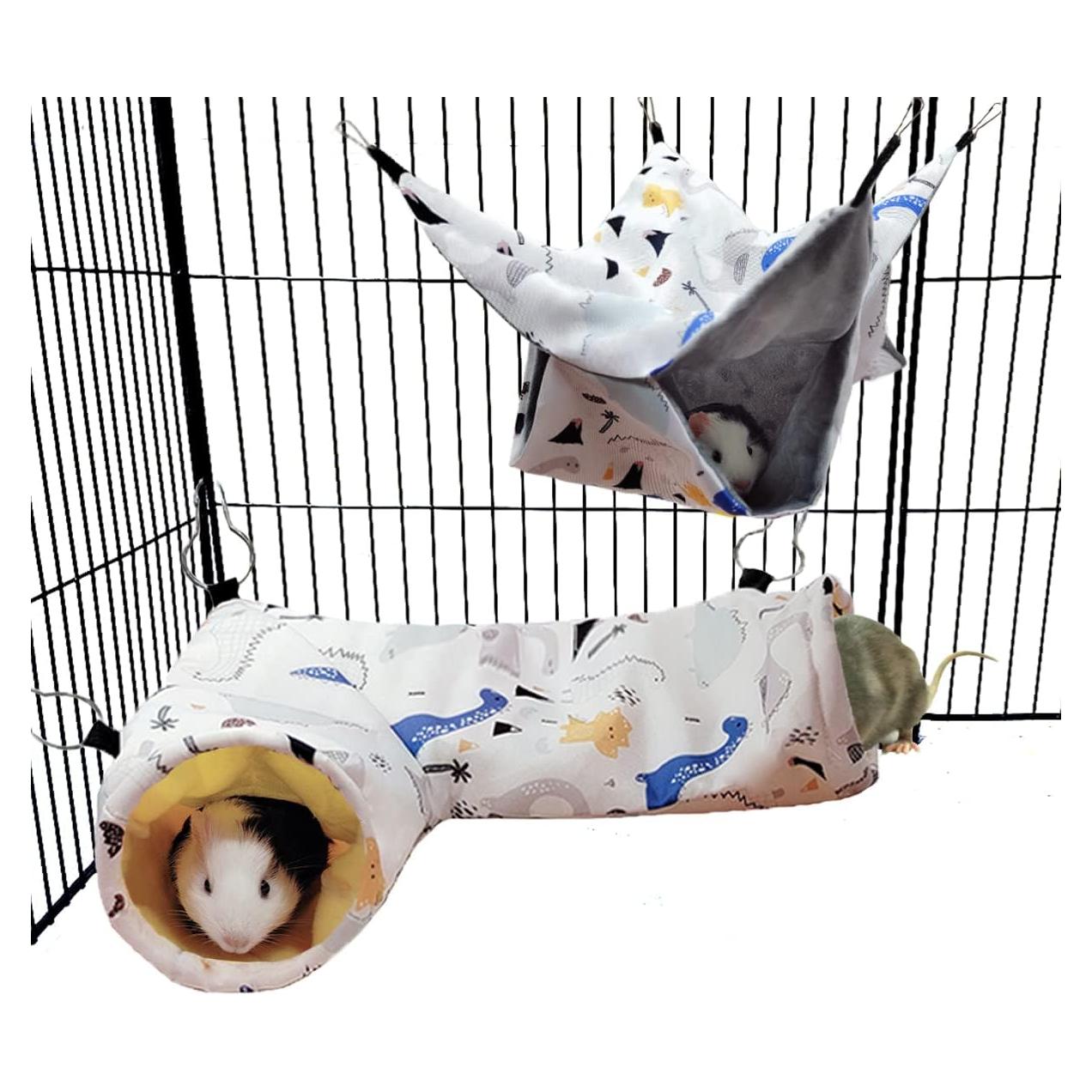 Túnel y Hamaca para Conejillos de Indias LEFTSTARER 37.6x25.9cm