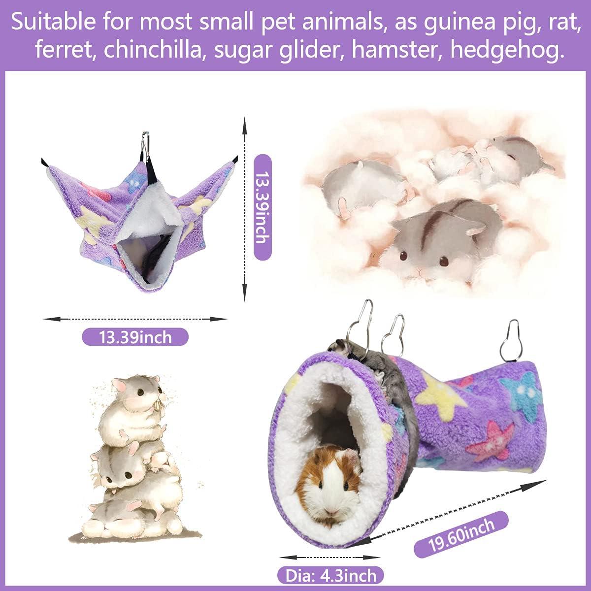 Hamaca y Túnel para Cobayas y Hurones LEFTSTARER 50cm
