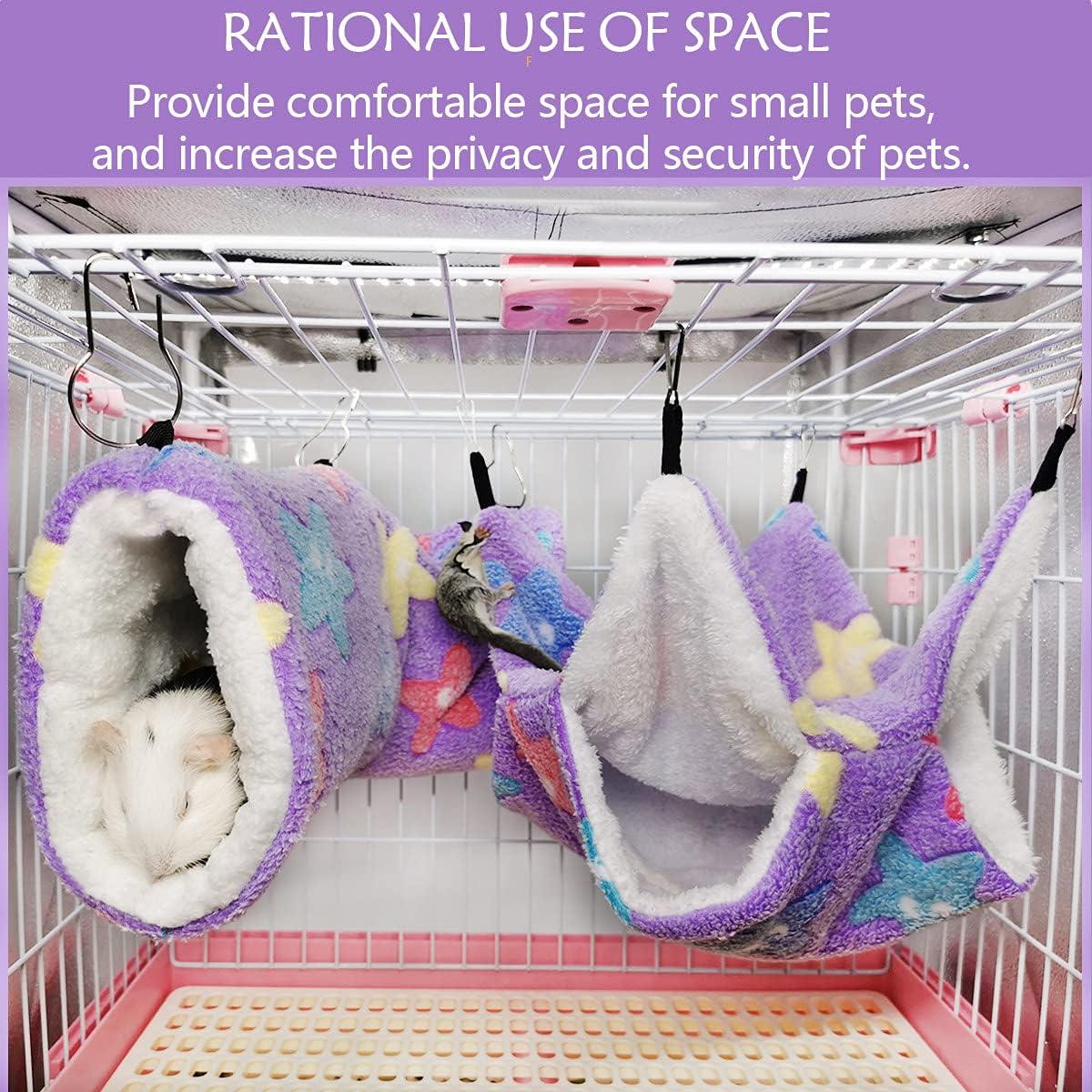 Hamaca y Túnel para Cobayas y Hurones LEFTSTARER 50cm