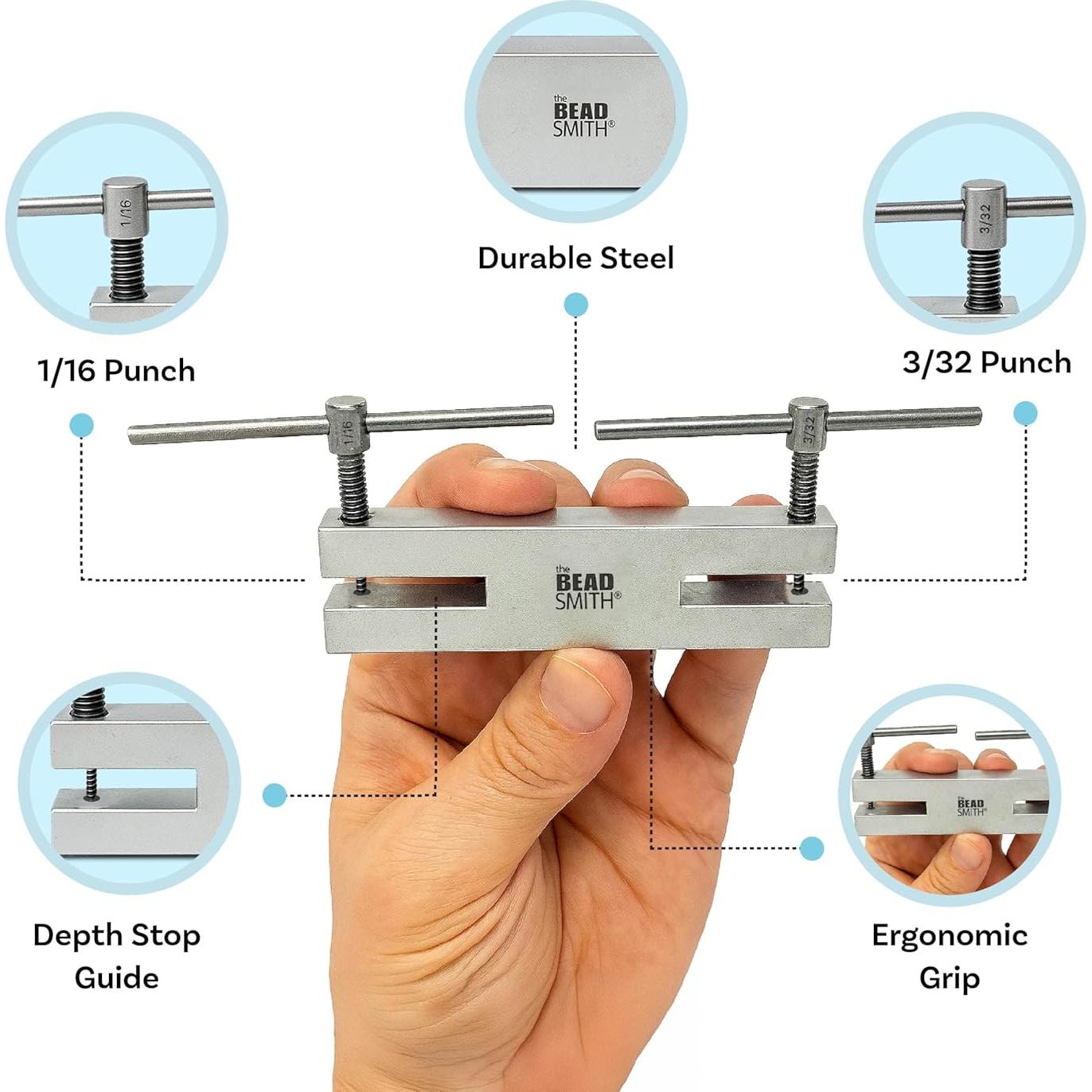 Perforadora de Metal Doble Punta The Beadsmith 1.6mm y 2.4mm