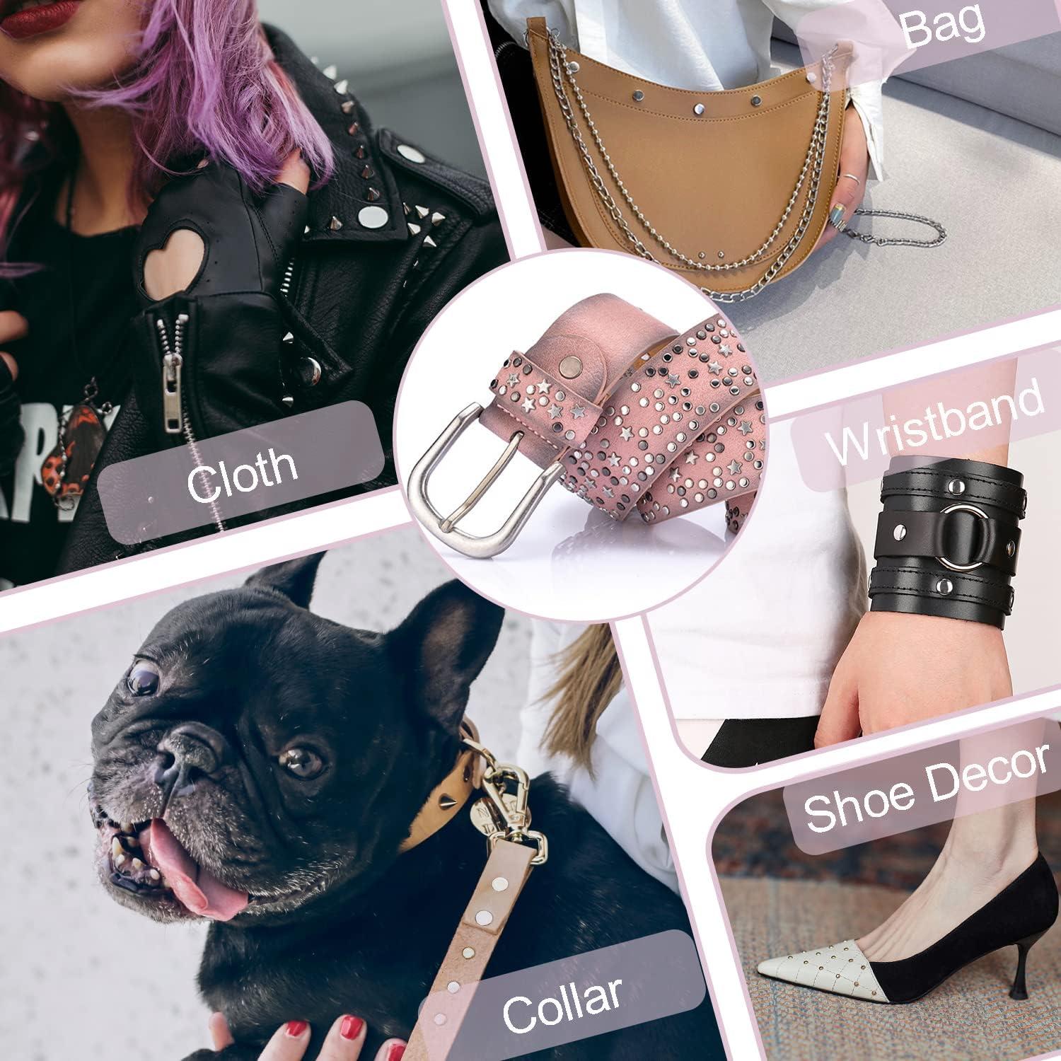 200 Sets Remaches de Cuero Estrella 12mm CooBigo + Herramienta