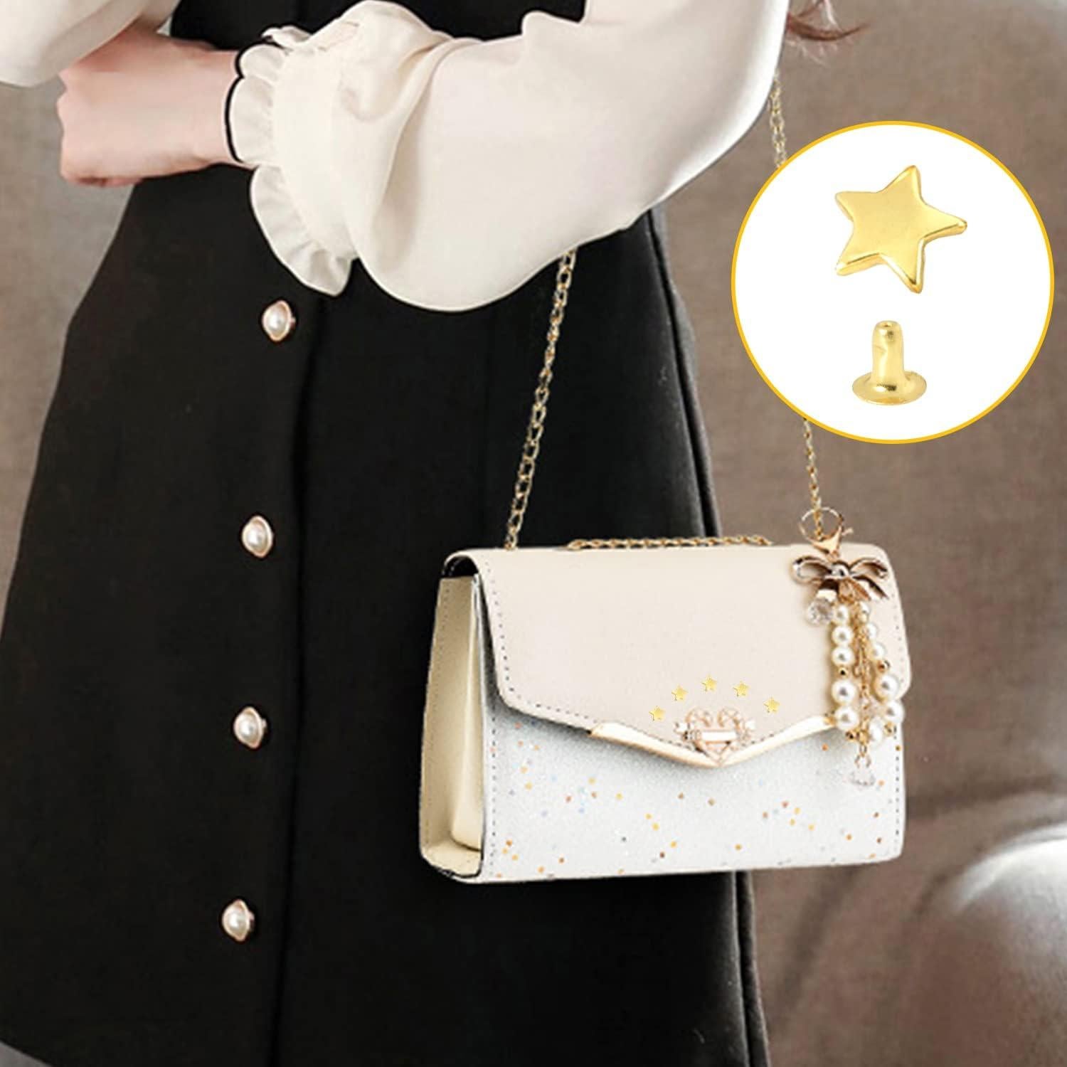 200 Sets Remaches de Cuero Estrella 12mm CooBigo + Herramienta