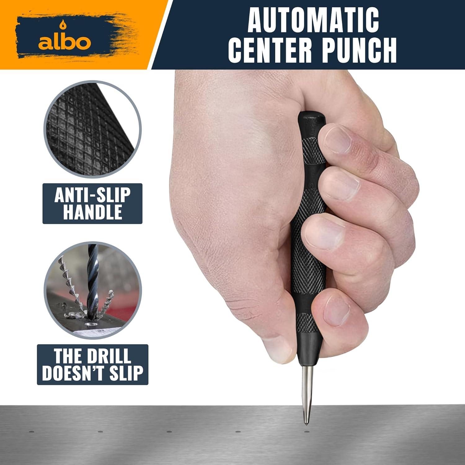 ALBO Punzón Automático de Centro 5" (12.7 cm) - 2 Pcs