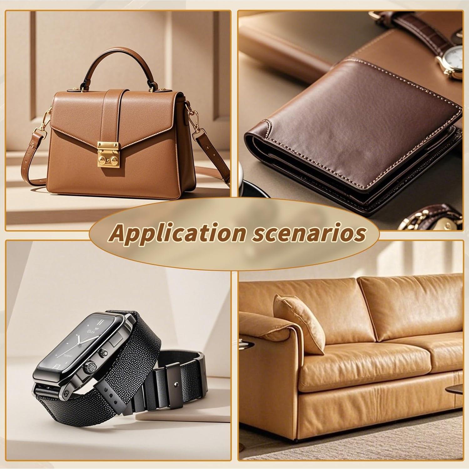 Herramienta de Punzón de Cuero ZXIIXZ 6 Pcs con Mango de Madera