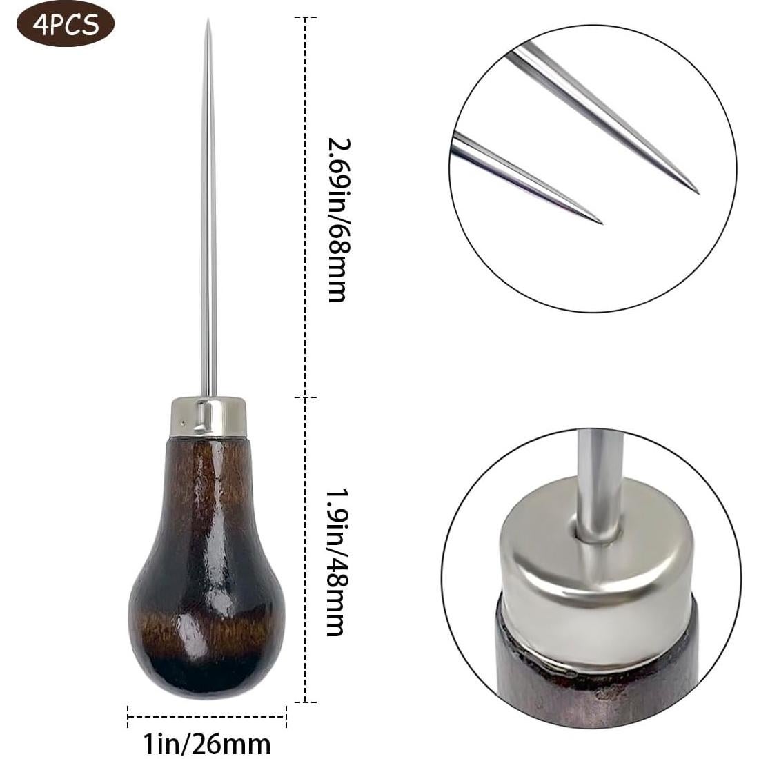 Juego de 4 Punzones de Rasguño Triwenve con Mango Ergonómico