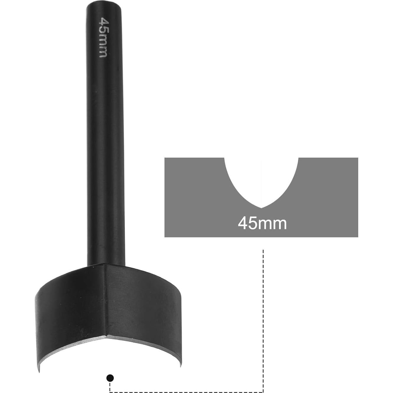 Cortador de Cuero en Forma de V uxcell 45mm Acero al Carbono