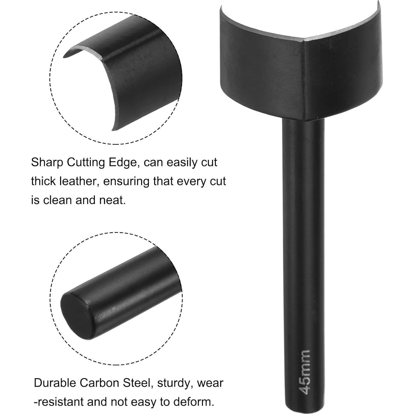 Cortador de Cuero en Forma de V uxcell 45mm Acero al Carbono