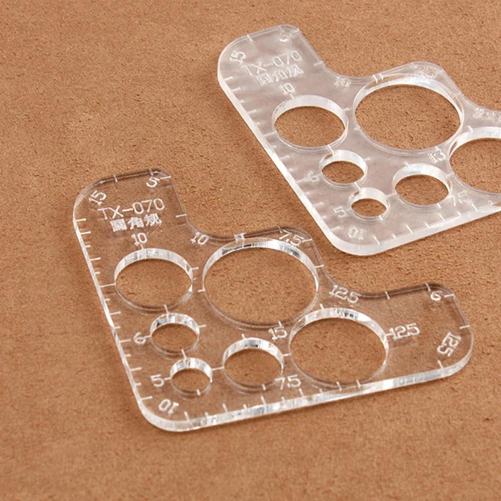 Juego de Plantillas de Círculo Acrílico 2 Piezas para Cuero