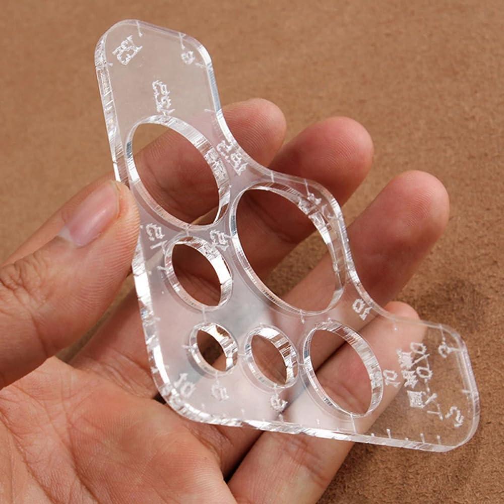 Juego de Plantillas de Círculo Acrílico 2 Piezas para Cuero