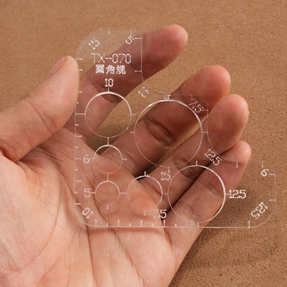 Juego de Plantillas de Círculo Acrílico 2 Piezas para Cuero